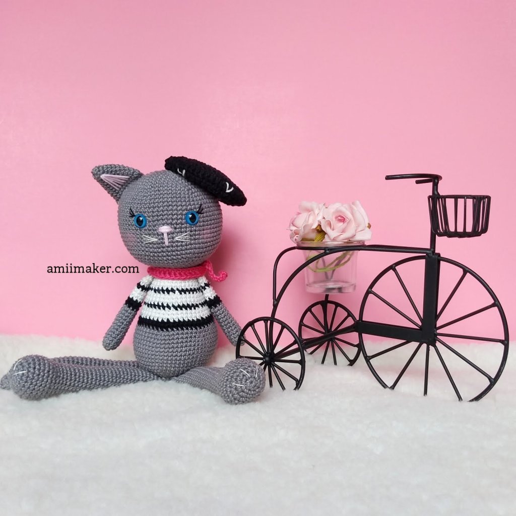 Passo a passo: Linda, a Gatinha de Camisa Listrada/ Pattern: Linda, the Cat in the Striped&nbsp;Shirt